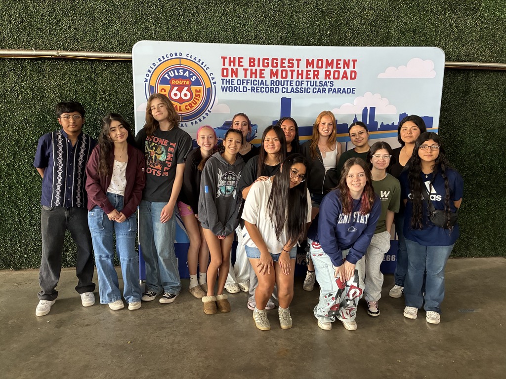 The World Language Club recently took a trip to Mother Road Market in Tulsa, where students enjoyed a taste of Route 66 while exploring cultures from around the world!  Students sampled foods representing Japan, India, Greece, Mexico, and Benin, experiencing firsthand how language, culture, and cuisine connect people across the globe. It was a fun and delicious opportunity to expand their cultural horizons and celebrate global diversity.