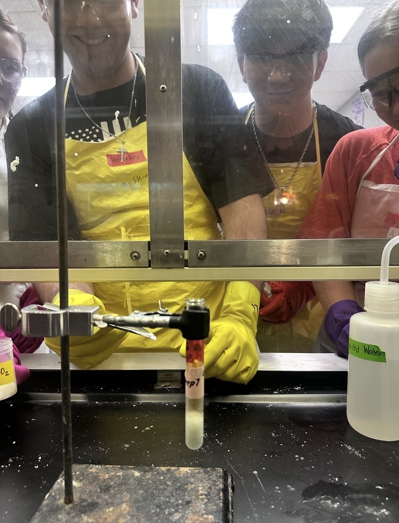 🧪🔬 Ms. Golbek’s Pre-AP Chemistry students spent three weeks building strong laboratory science skills through a qualitative analysis lab.  Students tested known cations, recorded detailed observations, and analyzed chemical reactions in solution. Using their data, they then identified four unknown cations present in an unknown sample.  This hands-on investigation provided real-world experience in collecting data, making evidence-based conclusions, and working through a college-style lab process.