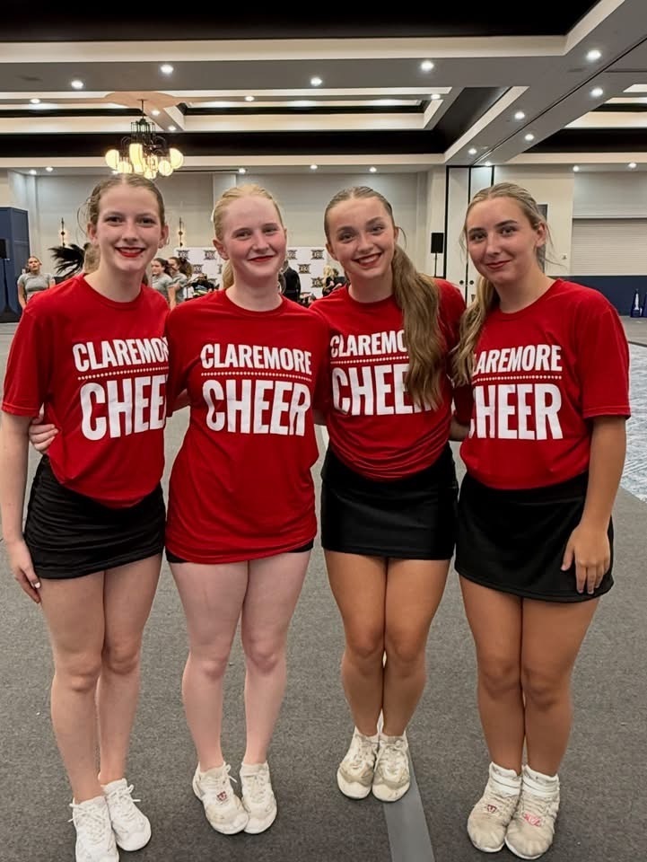 CHS Cheer has had an incredible summer representing Claremore at multiple camps, including NCA and ECC!  The team earned several major awards, showcasing their skill, spirit, and dedication. Highlights include Top Stunt, Top Jumper, the NCA Spirit Award, 22 All-American nominations, and 7 All-American honorees!  We are so proud of these athletes for their hard work, leadership, and outstanding representation of CHS!