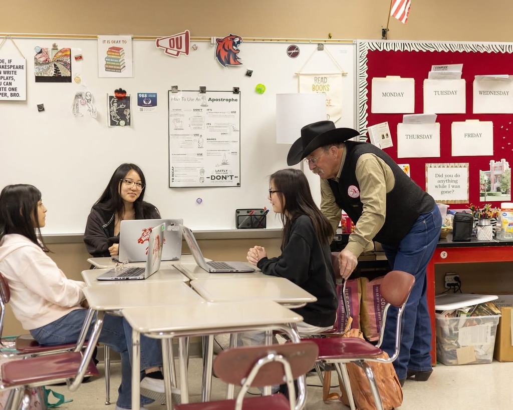 Students in the Creative Writing class at Claremore High School had the incredible opportunity to learn from Jay Snider, Oklahoma's State Poet Laureate. Born and raised in southwestern Oklahoma, Snider comes from a ranching and rodeo background and is an award-winning cowboy poet and recording artist. He has performed across the country and now shares his passion for storytelling, western heritage, and the power of poetry with audiences statewide. During his visit, students explored the craft of poetry, heard firsthand experiences from a professional writer, and even had the opportunity to share some of their own work with him, a moment of connection and encouragement for our young writers. This meaningful experience was made possible through the support of the Oklahoma Friends of the Library and the Oklahoma Arts Council.