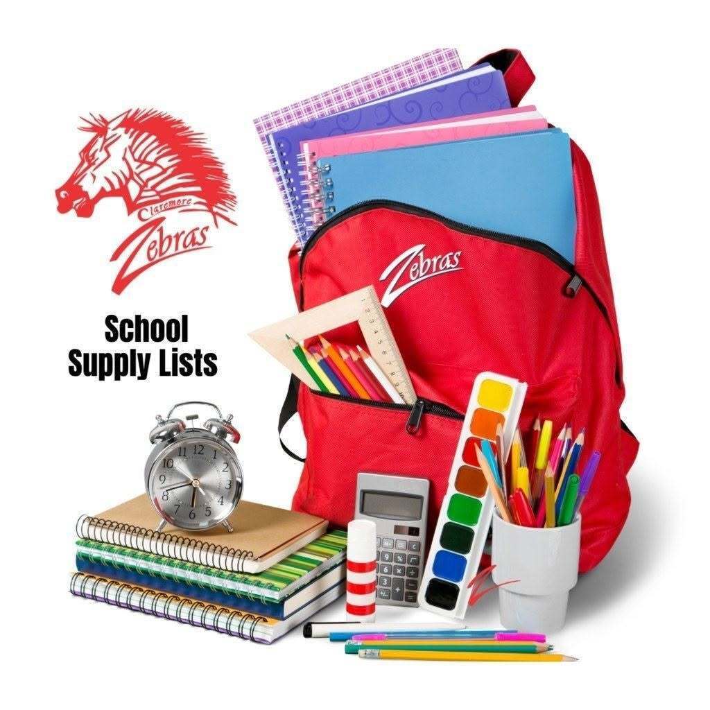 backpack with school supplies
