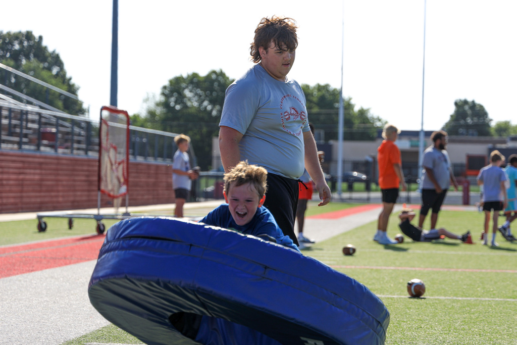Students at Football Camp 2026