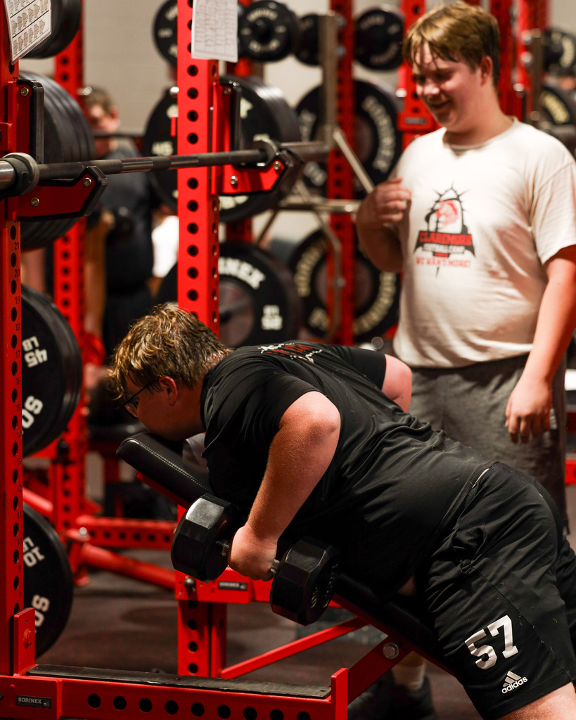 High school students lifting at Summer Pride