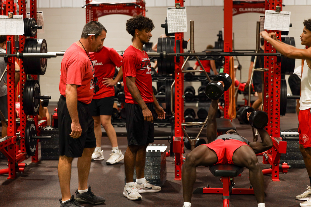 High school students lifting at Summer Pride