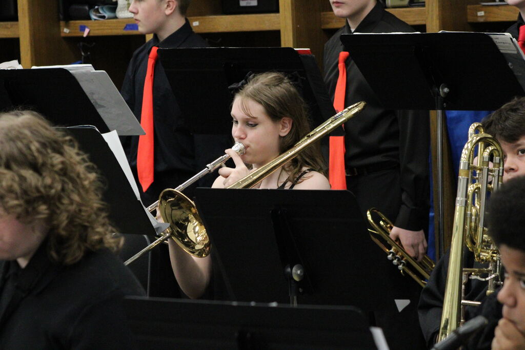 WRJH Trombone playing a solo