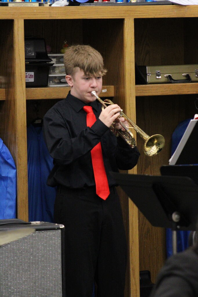 WRJH student playing in their set at Oologah Jazz Fest