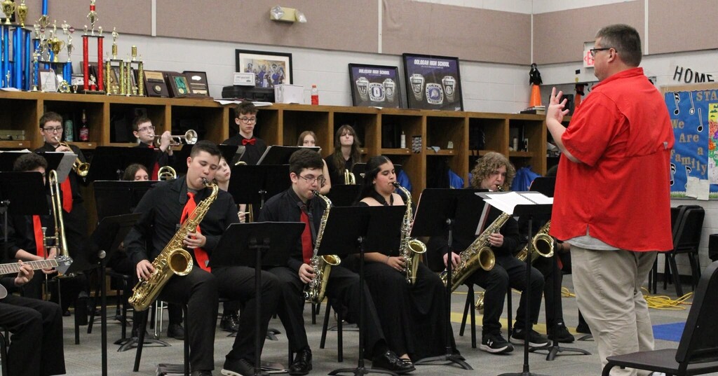 Junior high Jazz Band participating at the Oolagah Jazz Festival