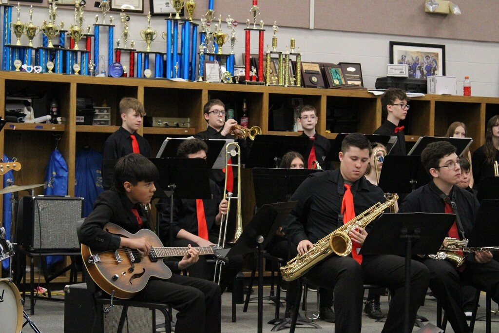 Junior high Jazz Band participating at the Oolagah Jazz Festival