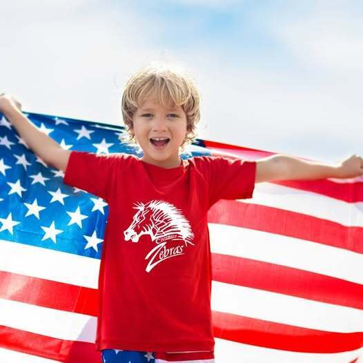kid with flag