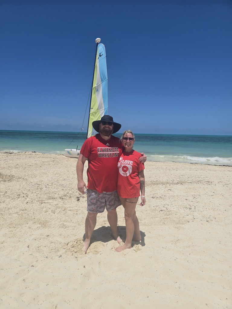 The Weber's on their honeymoon in Cancun.