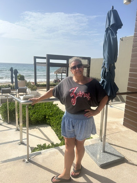 Mrs. Kropp enjoying her vacation in Cancun, Mexico.