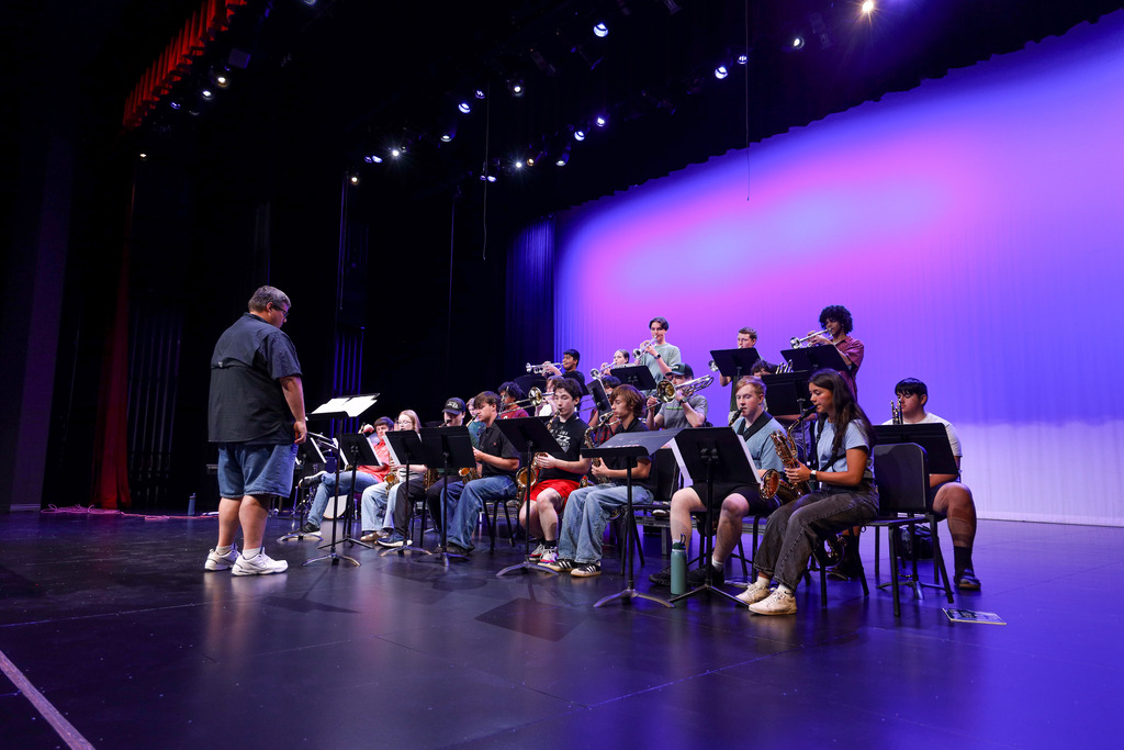 Students practicing at Jazz Summit Camp