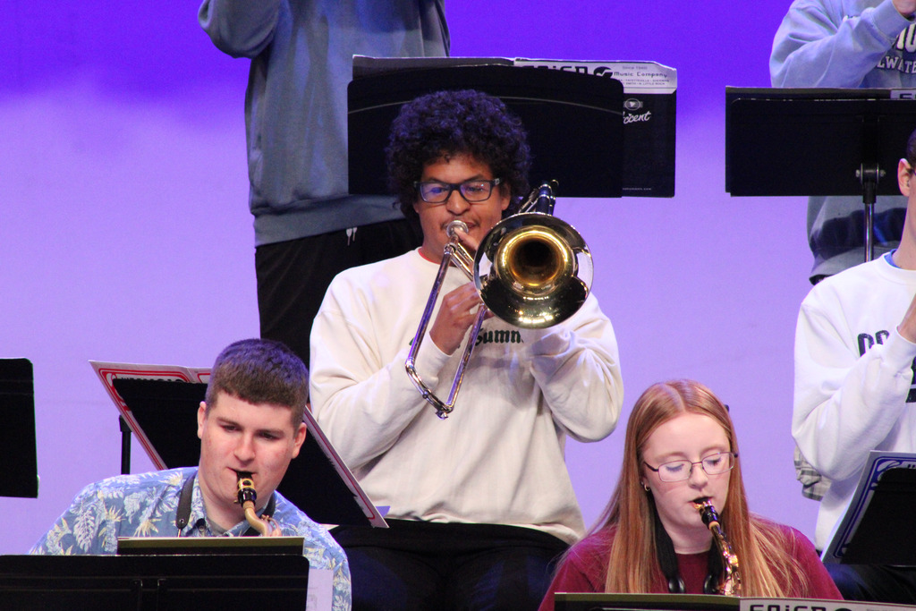 Students practicing together at Jazz Camp