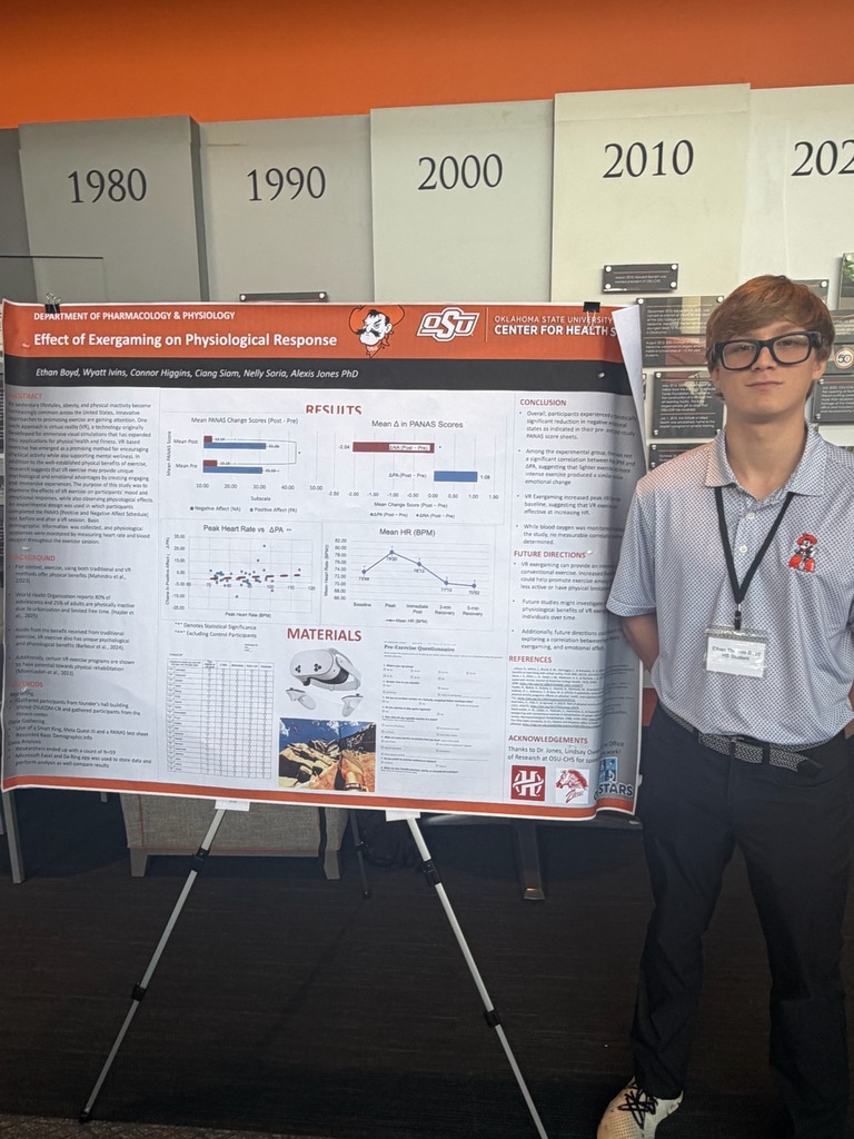 Ethan Boyd at the O.K. Stars Summer Research Program at O.S.U. 