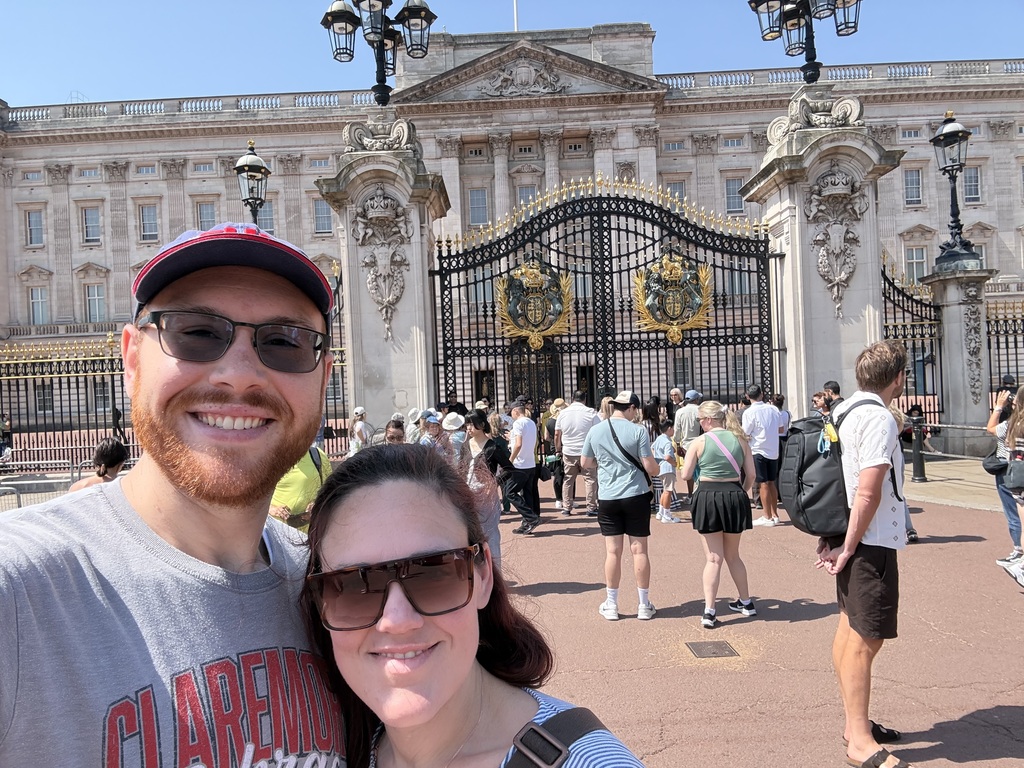 The Olmsteads at Buckingham Palace.