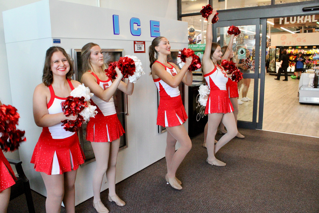 Claremore Zebra dance team at Reasor's reopening