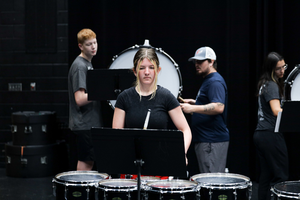 Drumline indoor practice