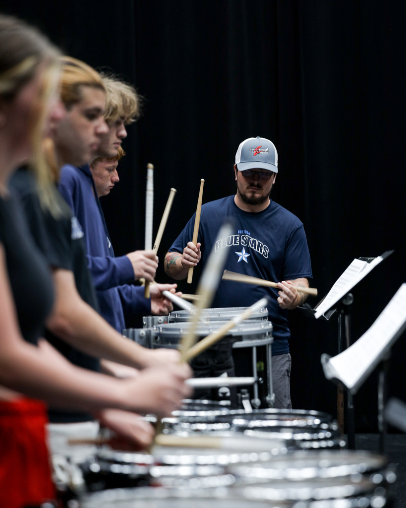 Drumline indoor practice