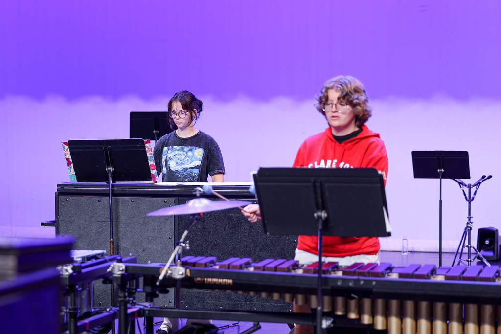Band members learning their music