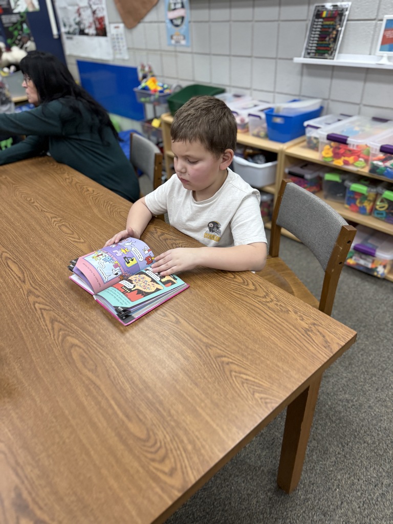 students reading