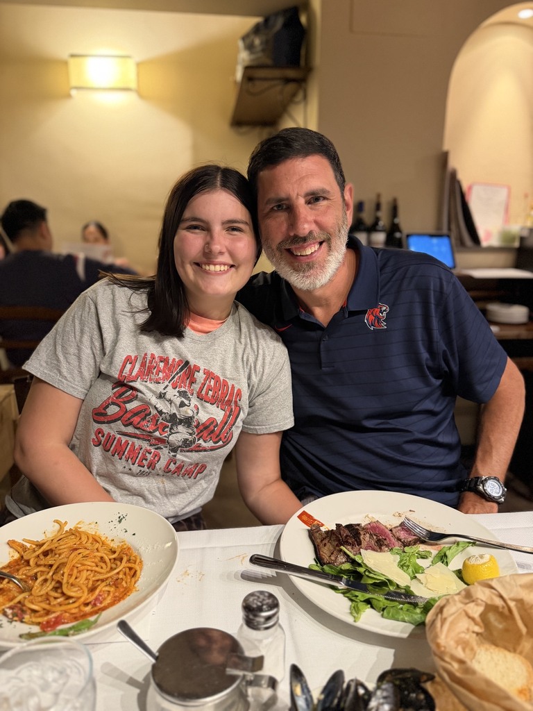 dad and daughter with food