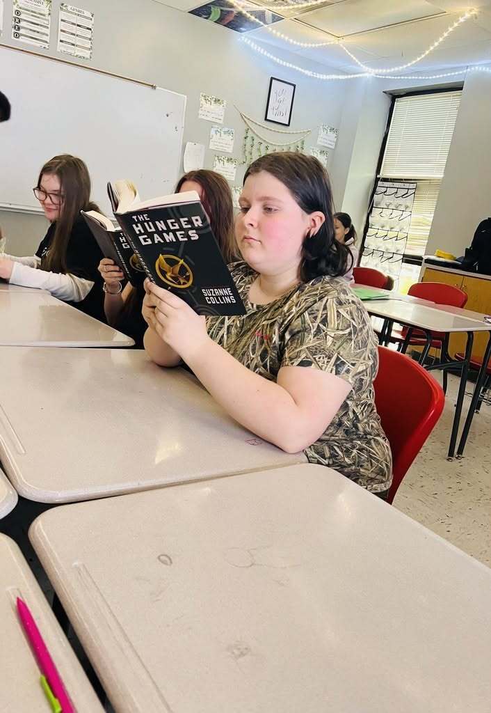 New set of hunger games books for junior high students.