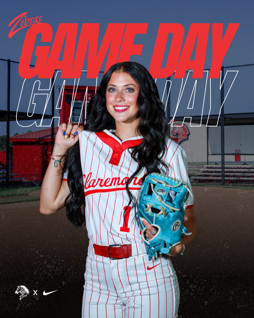 Softball player on game day graphic