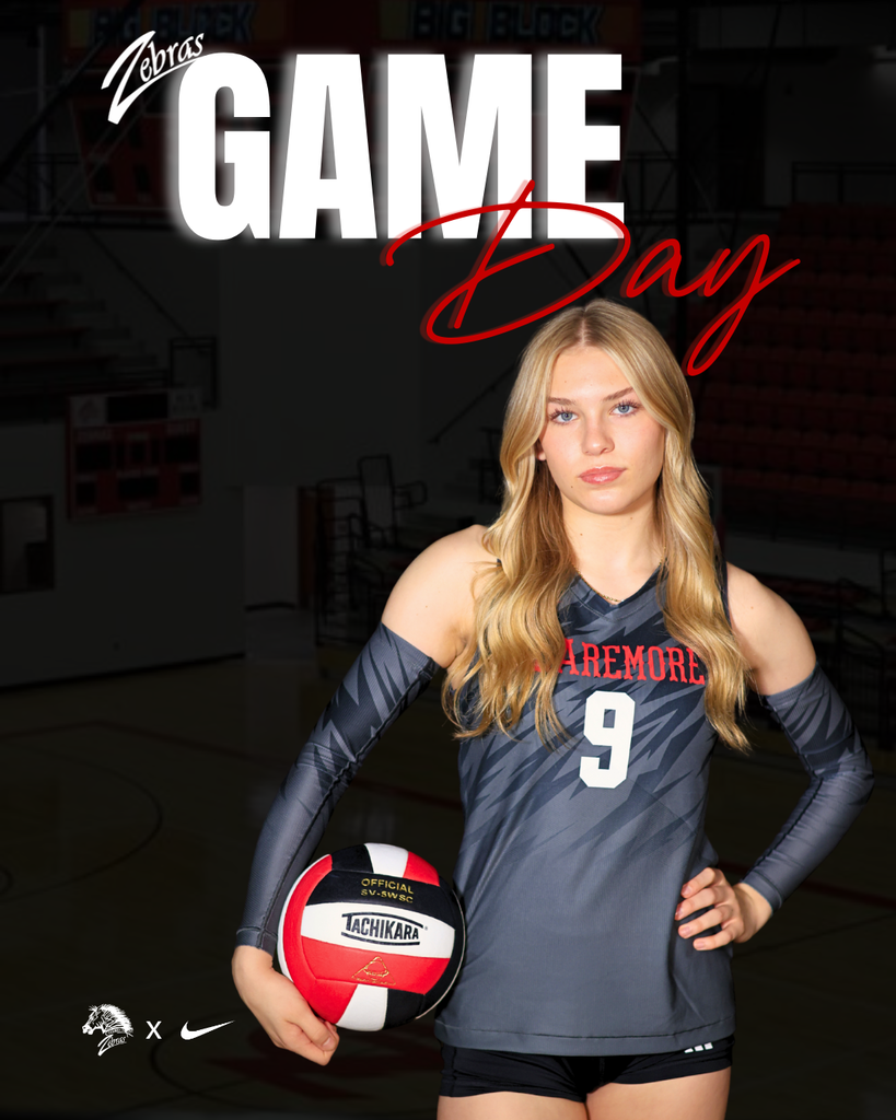 Volleyball player on game day graphic
