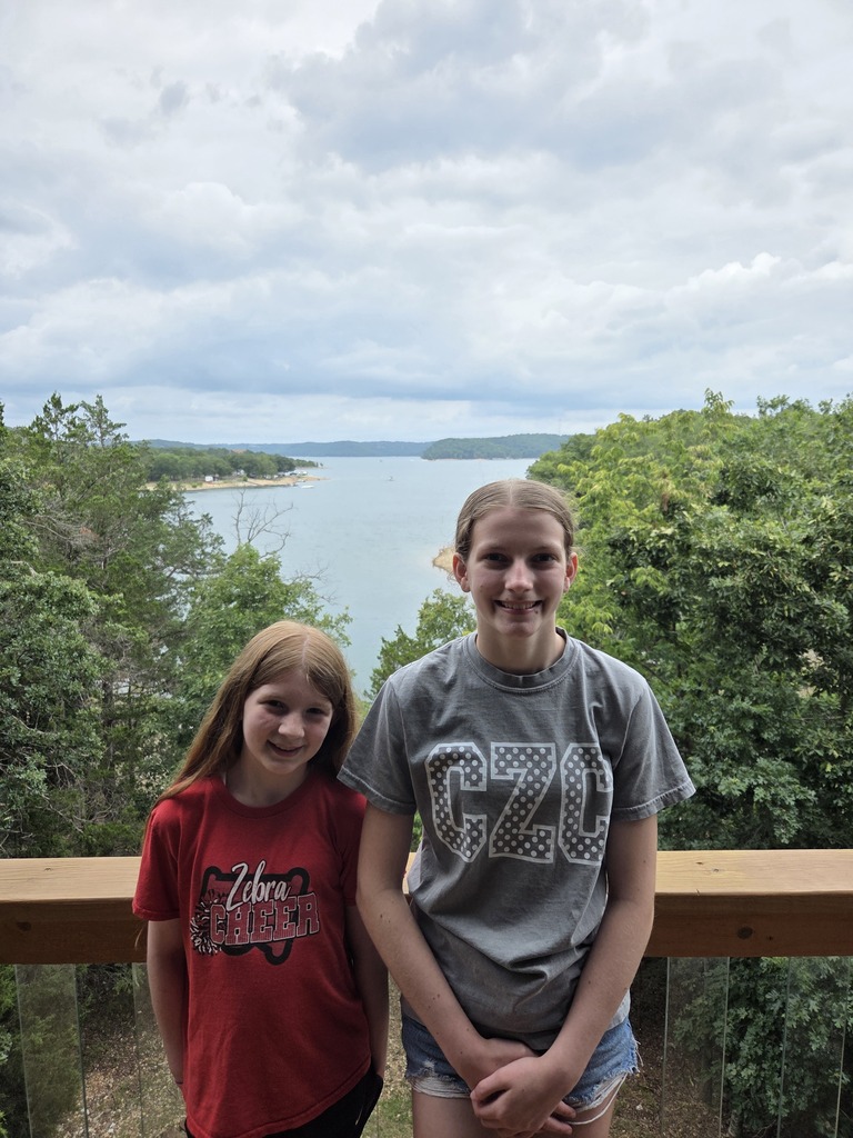 Mollie and Abby Sherman at Beaver Lake in Garfield, Arkansas.