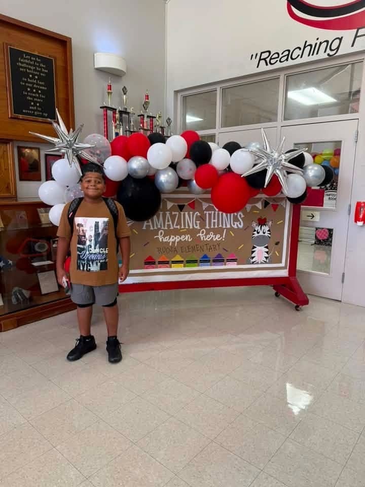 Kids on first day of school