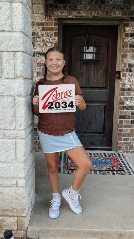 Kids on first day of school