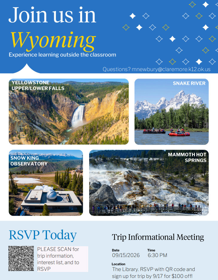 YELLOW STONE TRIP FOR STUDENTS