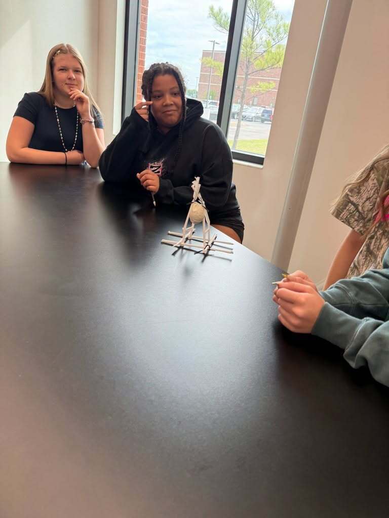 Students working on the project.