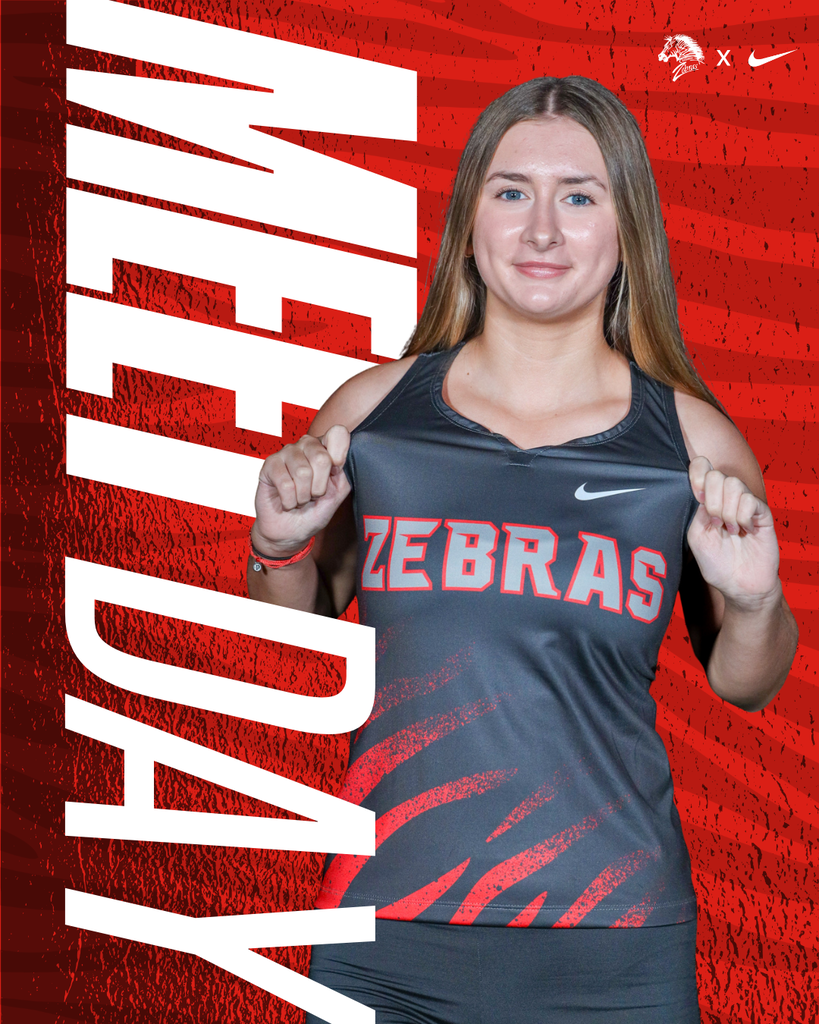 Cross country runner on game day graphic