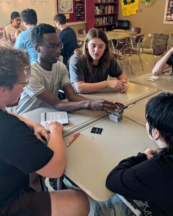 Claremore high school's academic bowl team sharpening their minds with trivia games.