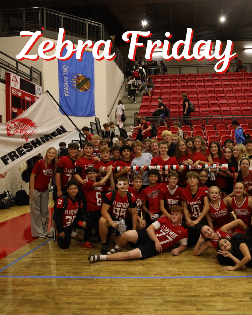 Freshman with spirit stick on Zebra Friday
