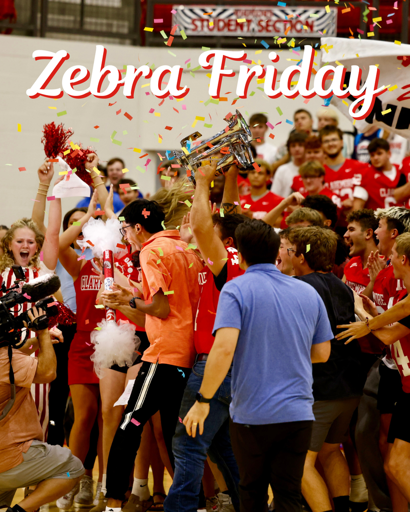 Seniors with spirit stick on Zebra Friday