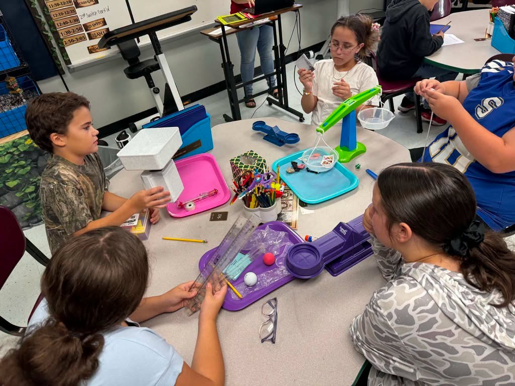 Students doing science experiments 