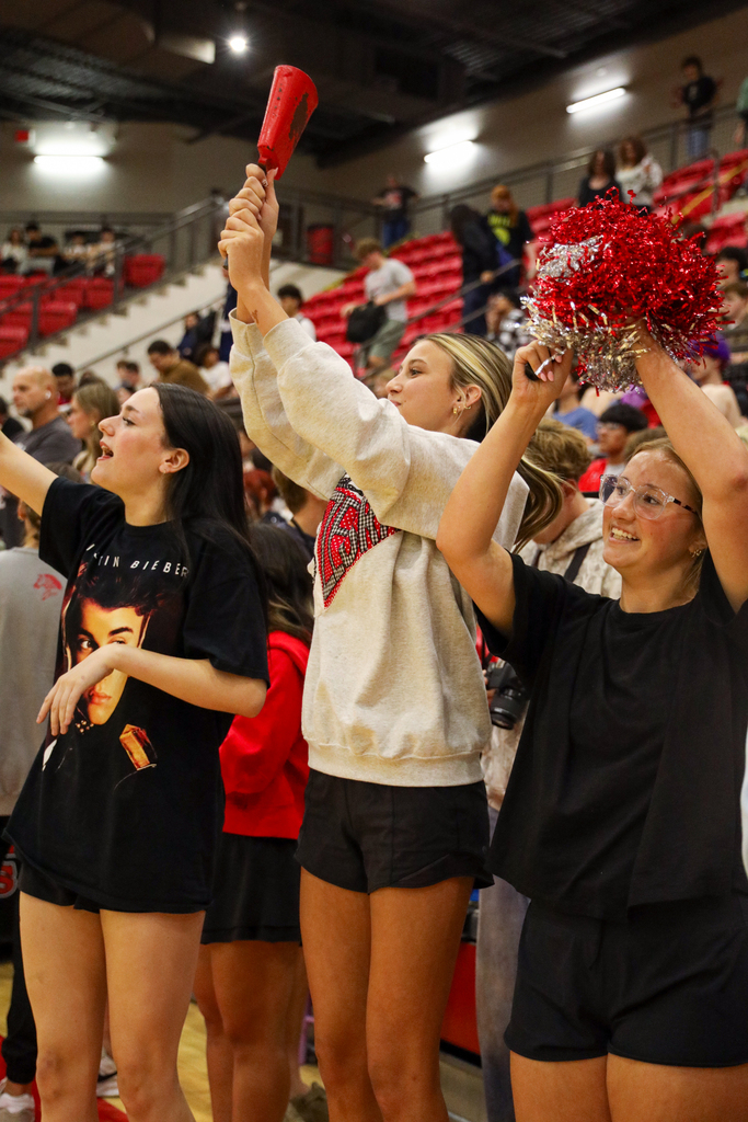 Students cheering