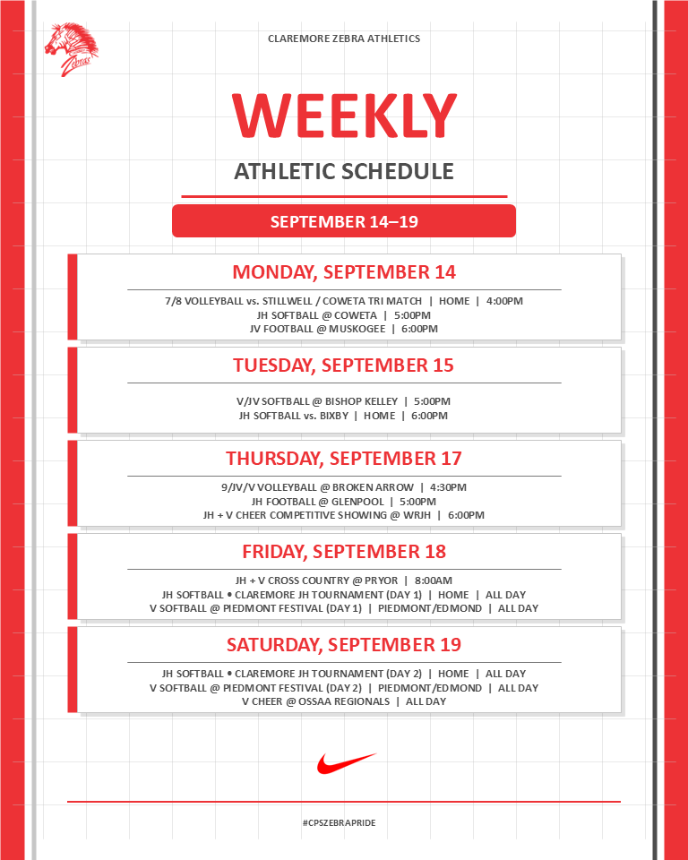 Week of Sept 14-19