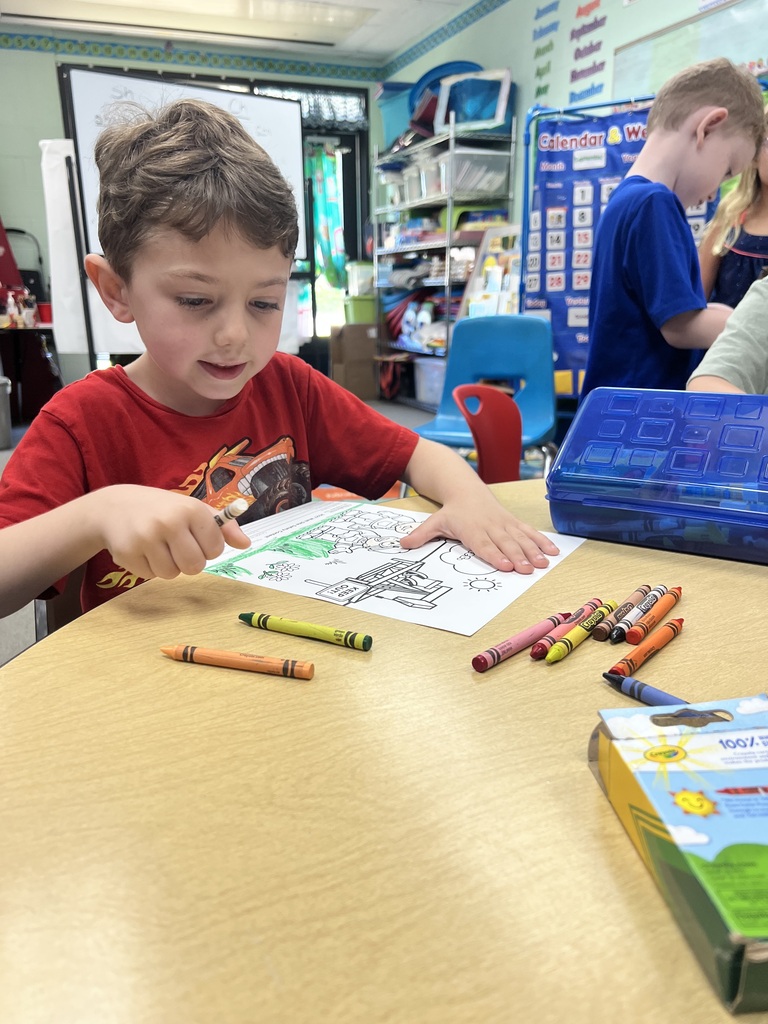 student coloring
