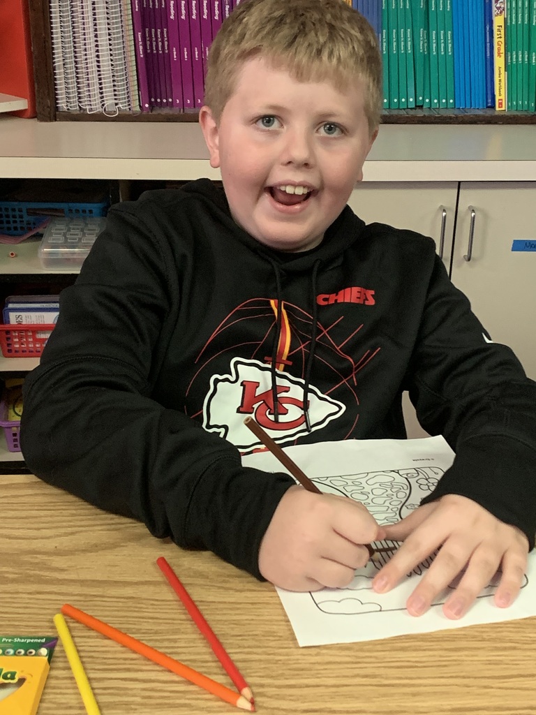 student coloring