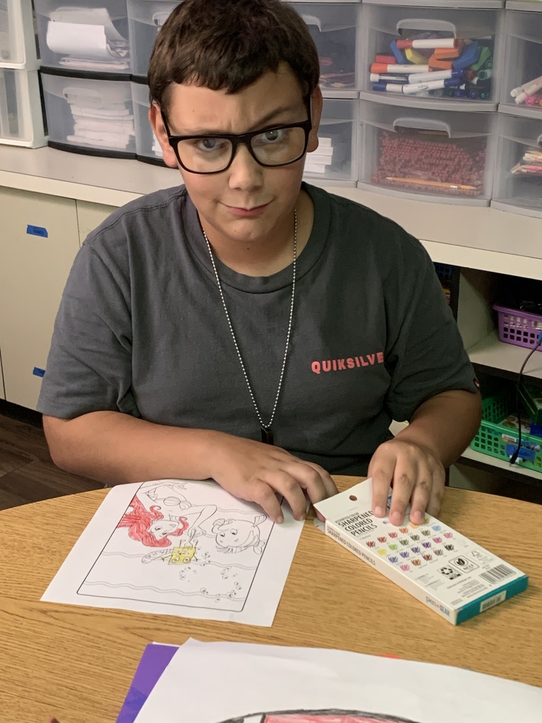 student coloring