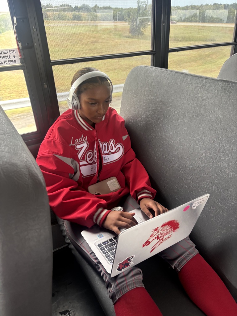 🥎📚 What do you do when you have a softball tournament hours away during the school day? You turn the bus into a classroom! 🚌✏️ Our Lady Zebras are making the most of their travel time by turning the bus into a mobile classroom. Between games, practices, and long bus rides, they’re finding a way to keep learning and stay on top of their schoolwork. Here are a few pictures of the Lady Zebras Mobile Classroom!