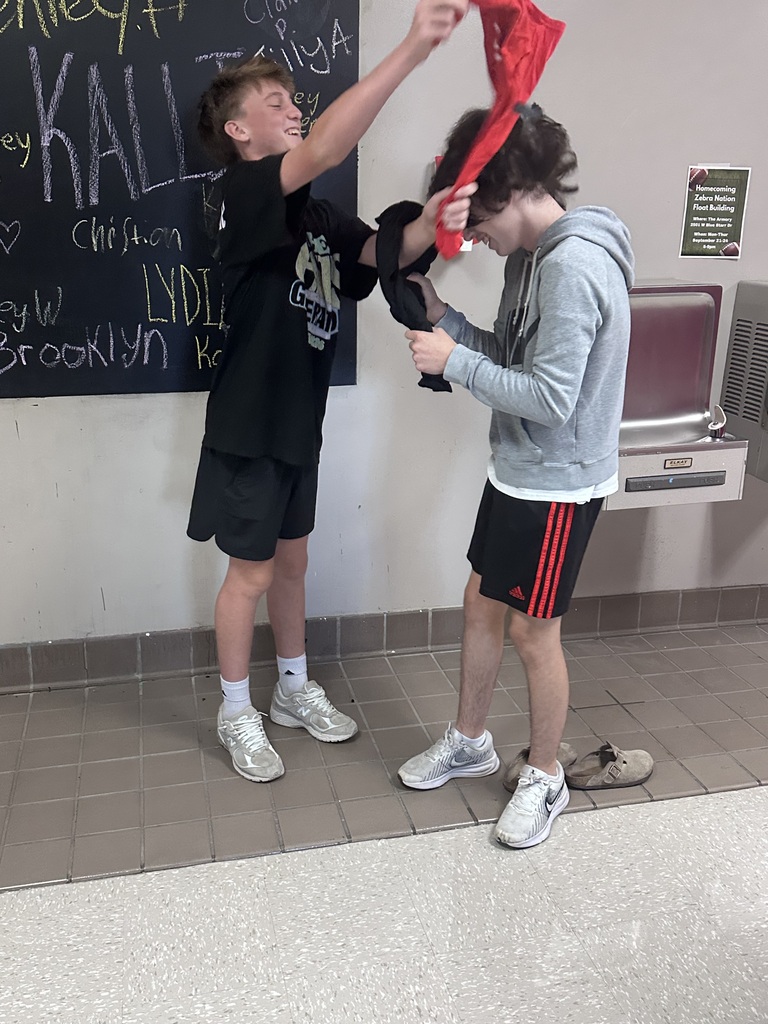 🧩 Team Building Tuesday! 🦓  Our Student Council Basics class took on the Crossed Towel Challenge and put their communication, problem-solving, and teamwork skills to the test!  Sometimes the solution isn’t as easy as it looks—but working together makes all the difference!