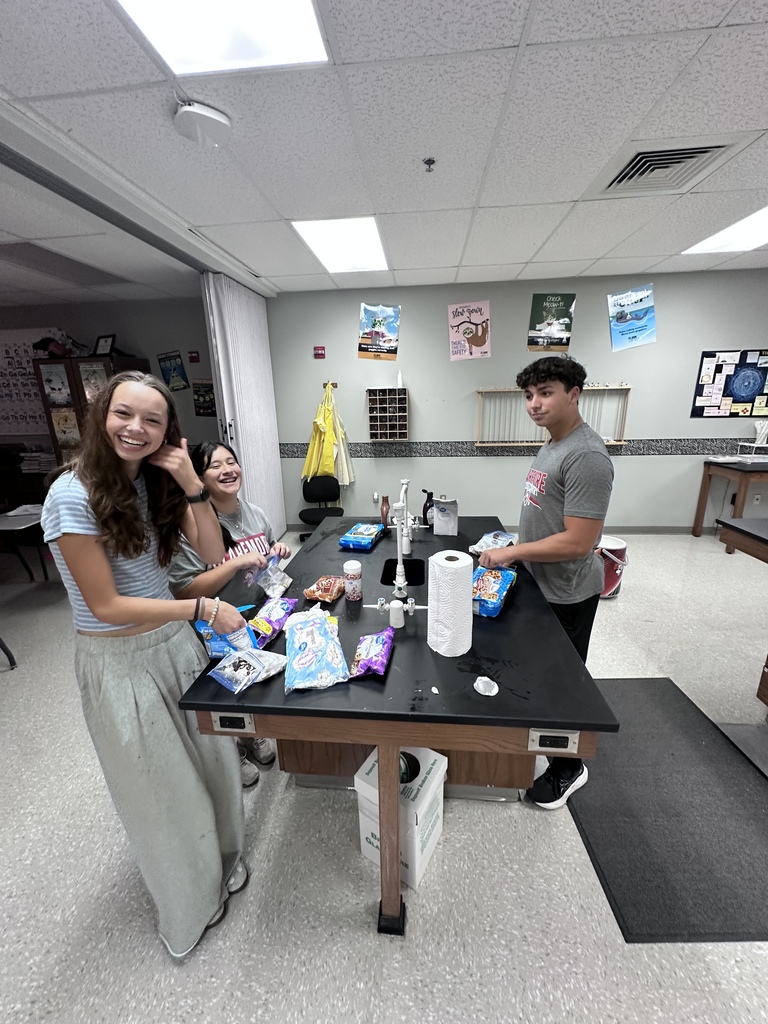 🍦🧪 Chemistry you can taste!  Pre-AP Chemistry students took some time to apply what they’ve been learning to real life by making ice cream while studying chemical reactions and phase changes.  It’s one thing to learn about chemistry in a textbook, but it’s even better when you can see it—and taste it—in action! 🍨  Science is always more fun when you get to make it yourself!