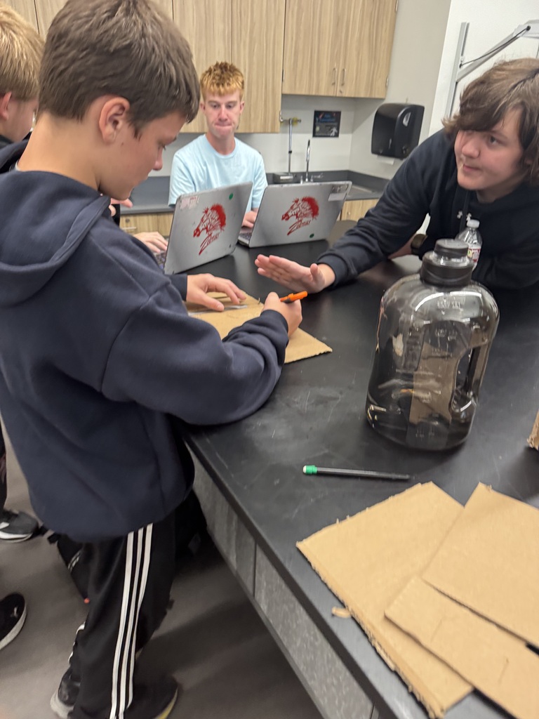 ✈️ Aviation Technology 2 is taking their learning to the next level!  Students were divided into engineering teams and tasked with researching specific aircraft, how they are built, and the components that make them work.  Then came the challenge: build the aircraft using everyday materials and correctly label important components such as the power plant, flaps, ailerons, wings, landing gear, and more.  The engineering process was put to the test as teams researched, designed, built, problem-solved, and made adjustments to bring their aircraft models to life!
