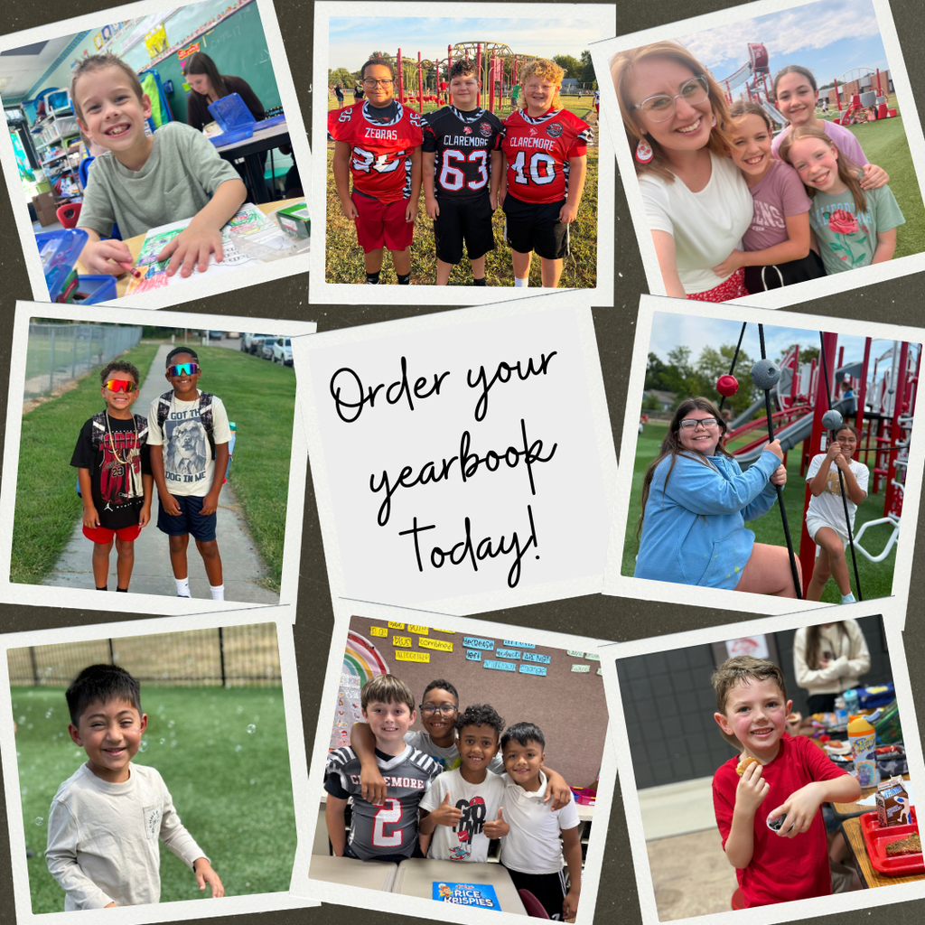 8 photos featuring students at claremont in various places with the words - order your yearbook today