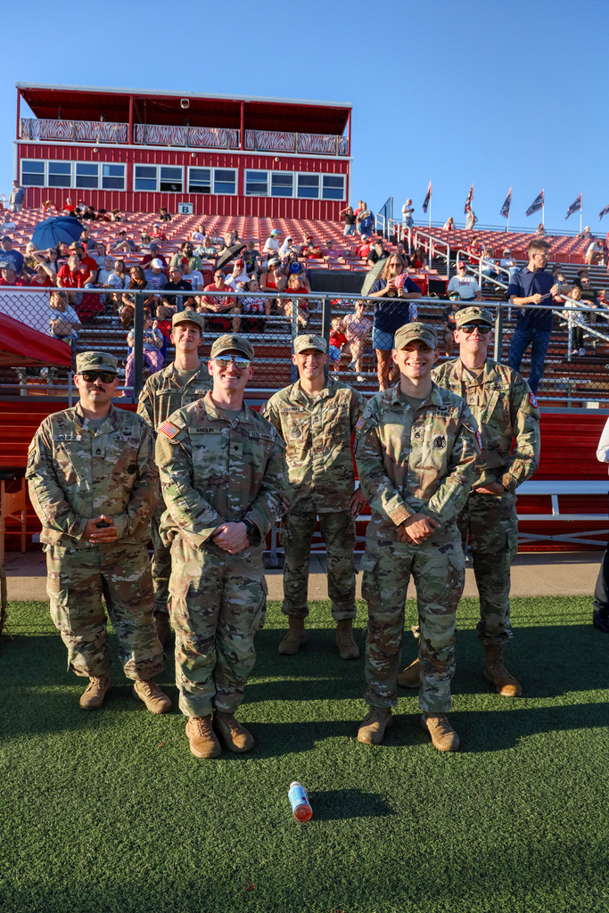 Army posing for photo
