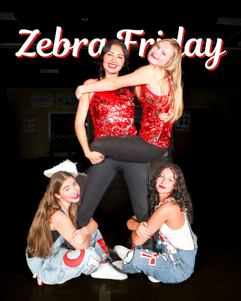 Dance team posed for Zebra Friday